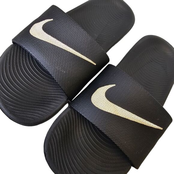 Nike Youth Boys 4Y Black Kawa Slide Sandals - Picture 6 of 14